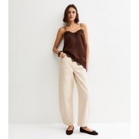 Women's Off White Barrel Leg Jeans New Look | New Look (UK)