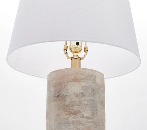 26" Rustic Washed Wood Lamp with Shade by Lauren McBride | QVC