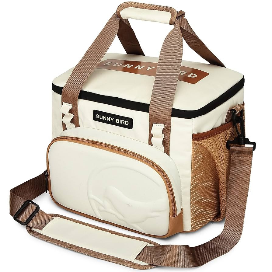 SUNNY BIRD 12L Large Insulated Lunch Bag, Leakproof and Foldable Lunch Cooler Box for Women Adult... | Amazon (US)