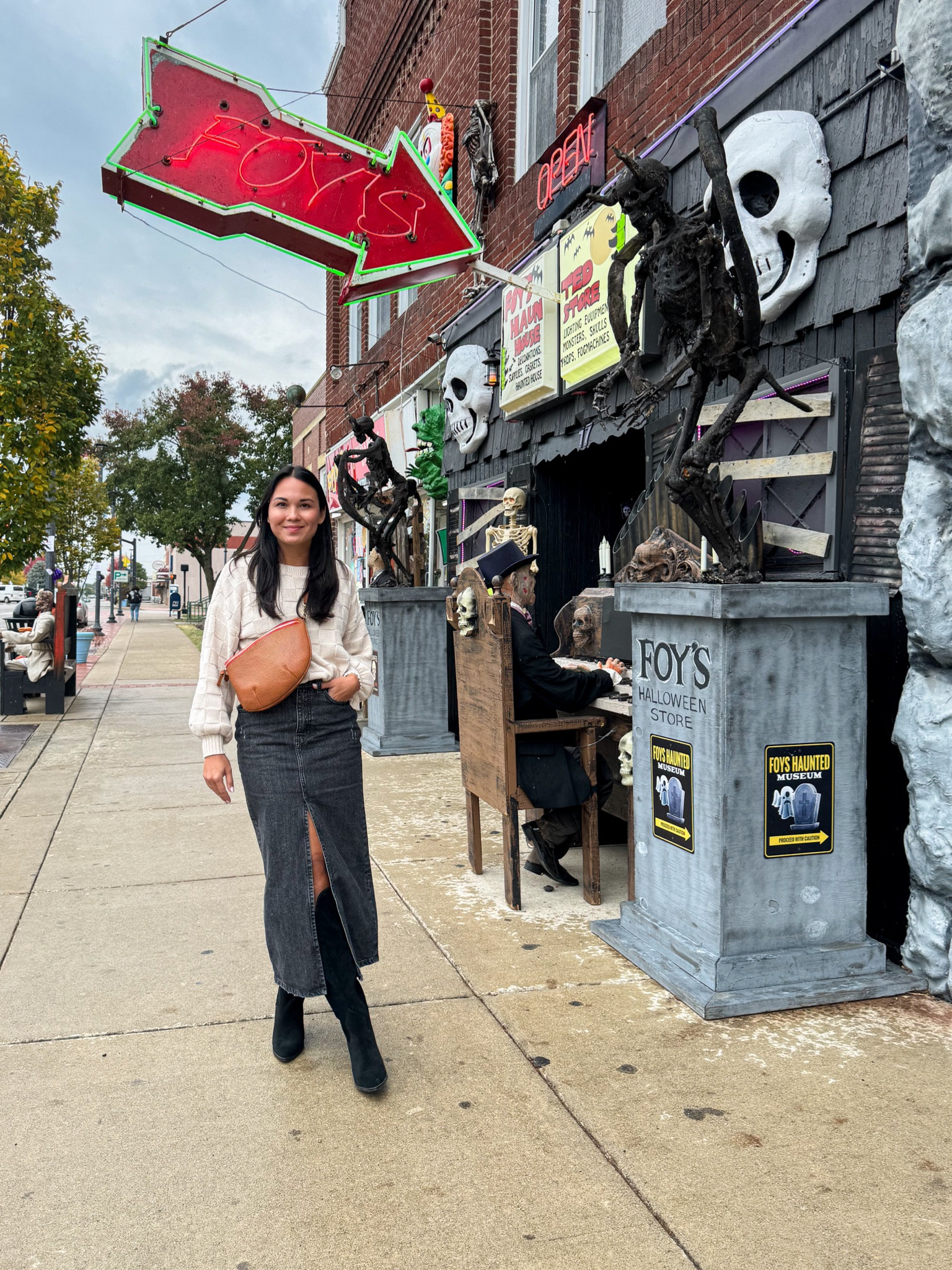 Fall outfit, Jean skirt, checkered sweater, waterproof boots, bag

#LTKitbag #LTKSeasonal #LTKstyletip
