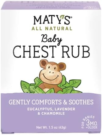 Maty's All Natural Baby Chest Rub - Petroleum Free - Made with Soothing Lavender and Chamomile - ... | Amazon (US)