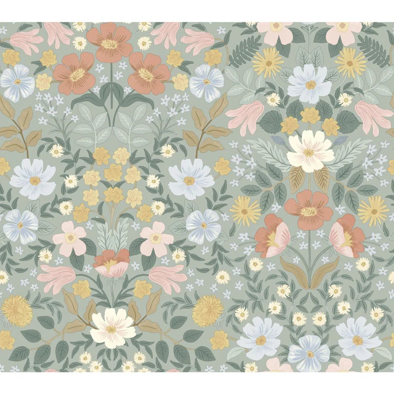 Bramble Garden 20" L x 27" W Peel and Stick Wallpaper Roll | Wayfair North America