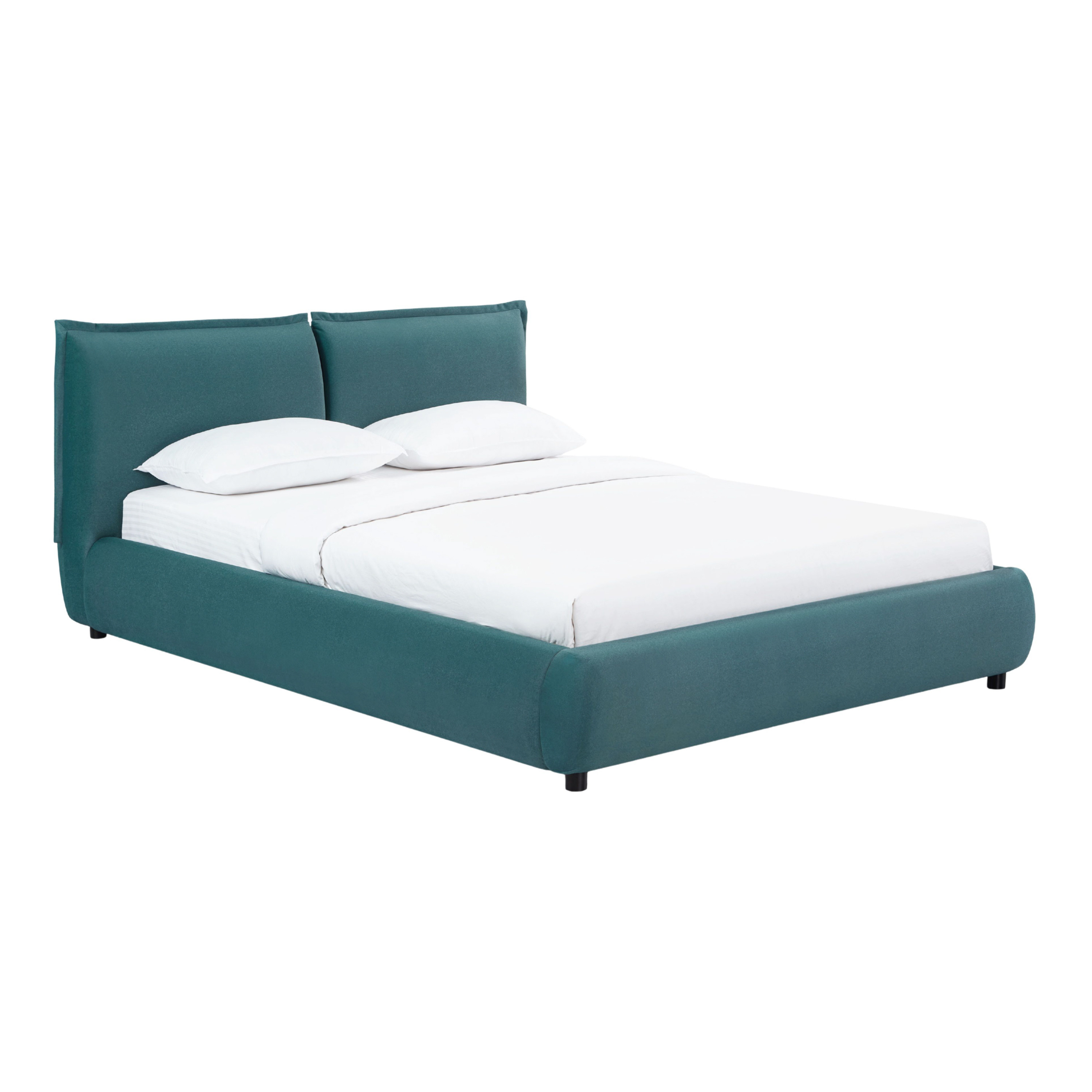 Irene Faux Mohair Upholstered Platform Bed | World Market