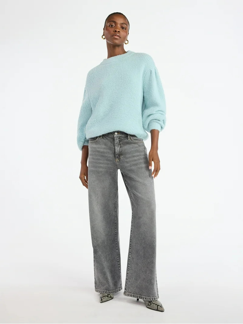 Scoop Women's and Women's Plus Oversized Sweater, Lightweight, Sizes XS-4X | Walmart (US)