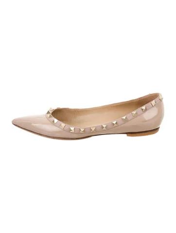 Valentino Patent Leather Rockstud Flats | The Real Real, Inc.