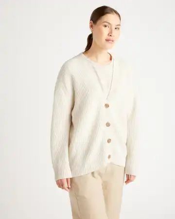 Mongolian Cashmere Boyfriend Cardigan Sweater | Quince