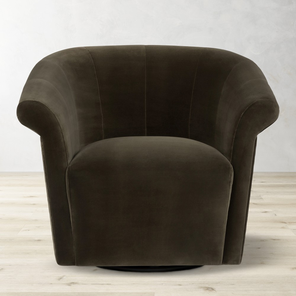 Arleta Roll Arm Swivel Chair | Williams-Sonoma
