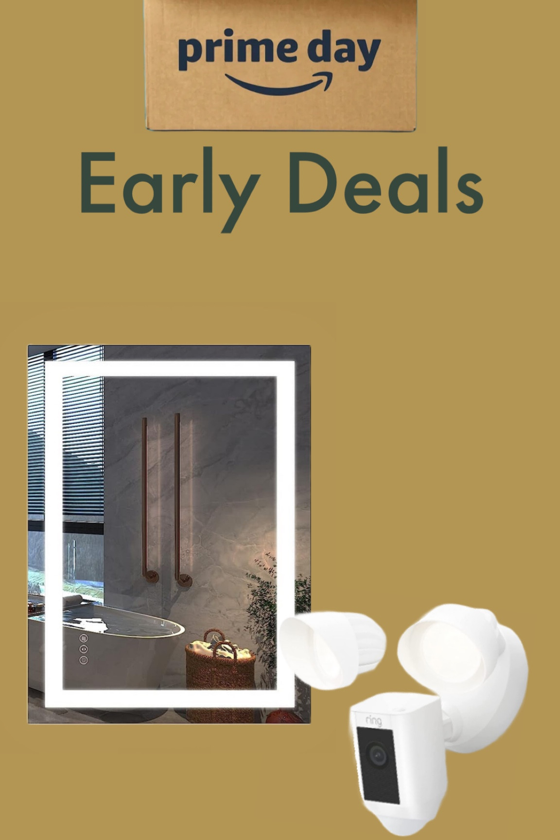 🏡 We’re taking advantage of some early prime day deals and picking out items for our new house! 🏡

We love these lighted mirrors for the bathroom. And these outdoor ring lights hook up to our ring camera and are 40% off right now! 

#LTKhome #LTKxPrimeDay #LTKsalealert