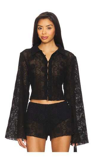 LIONESS Babydoll Top in Black. - size L | Revolve Clothing (Global)