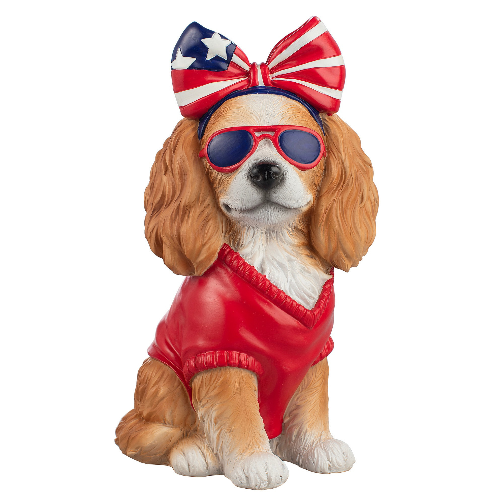 Holiday Living Indoor Free standing Cavalier King Charles Spaniel Dog 4th of July Decor one_size | IAPT-011 | Lowe's