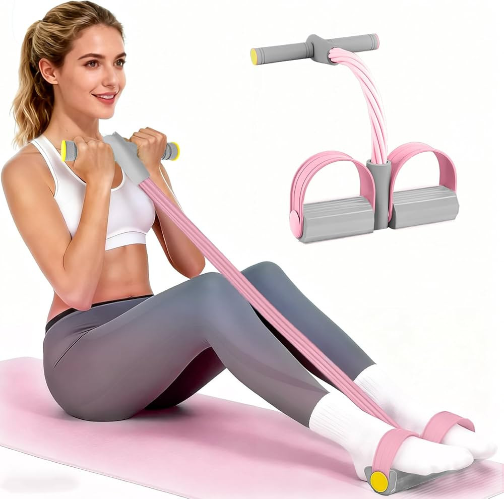 Pedal Resistance Bands with Handles, Durable 6-Tubes Multifunction Pedal Resistance Band, Natural... | Amazon (US)