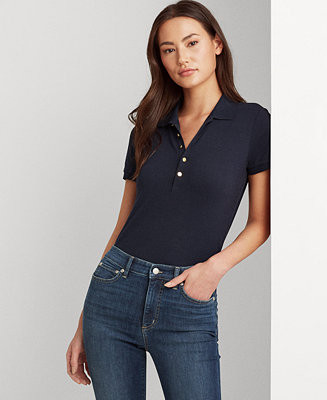 Petite Slim-Fit Polo Shirt | Macy's