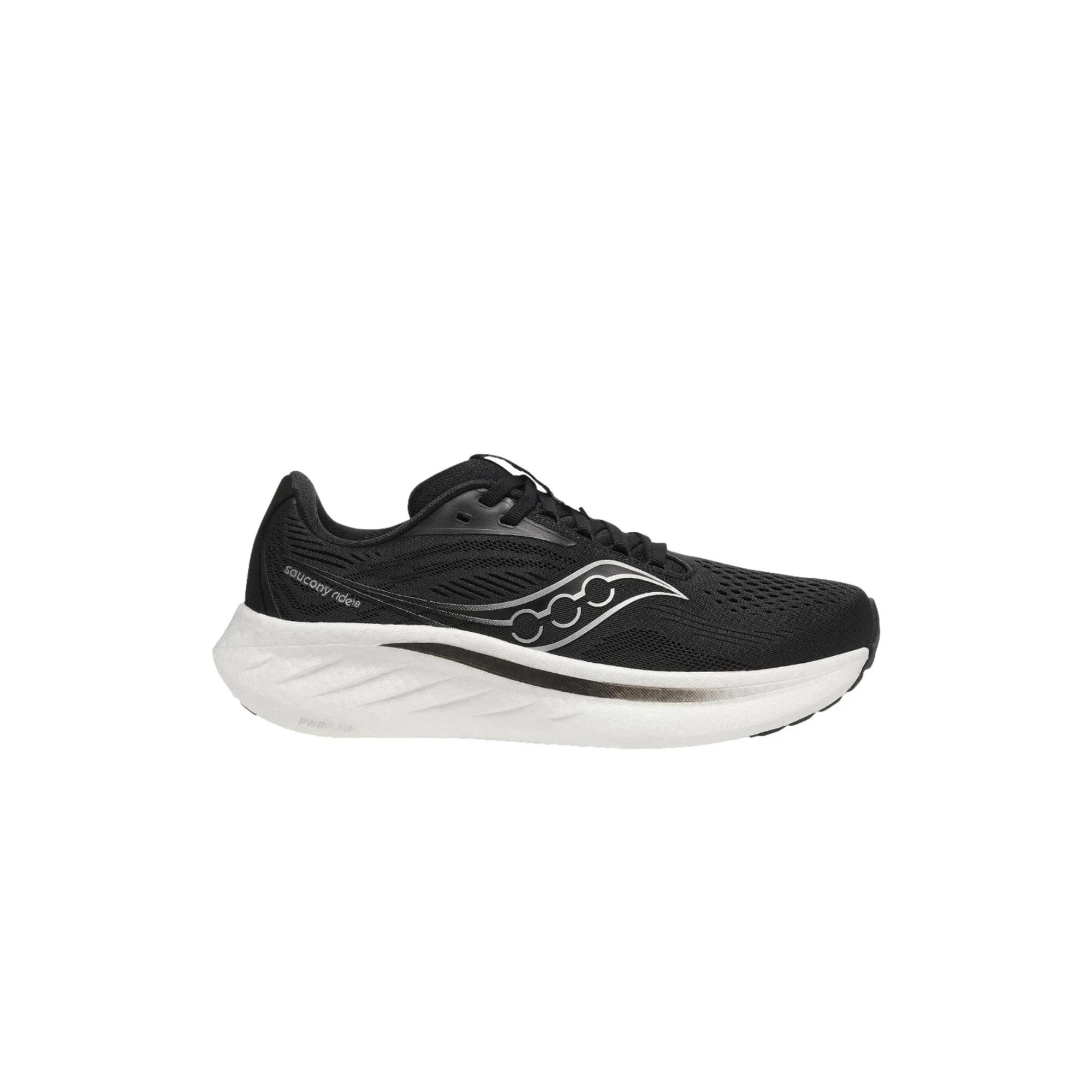 Saucony Ride 18 Black / White S11001-100 Women's | Shop Simon