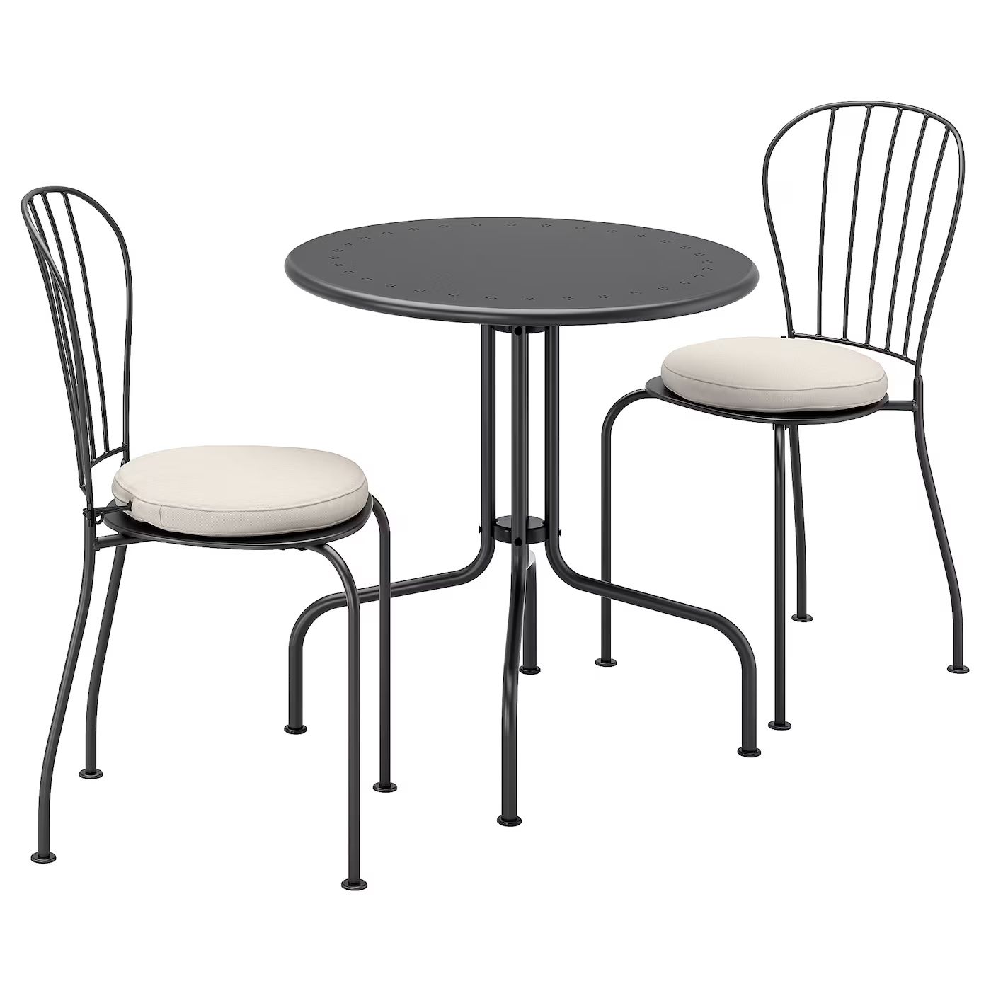 LÄCKÖ Tisch+2 Stühle/außen, grau/Frösön/Duvholmen beige - IKEA Deutschland | IKEA (DE)