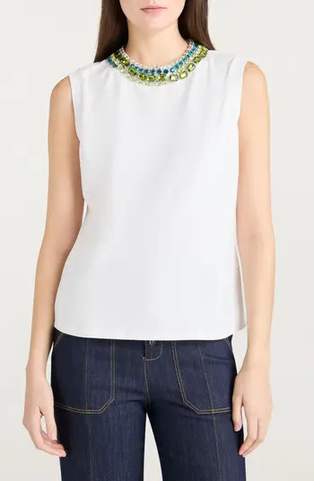 Crystal Detail Cotton Tank | Nordstrom