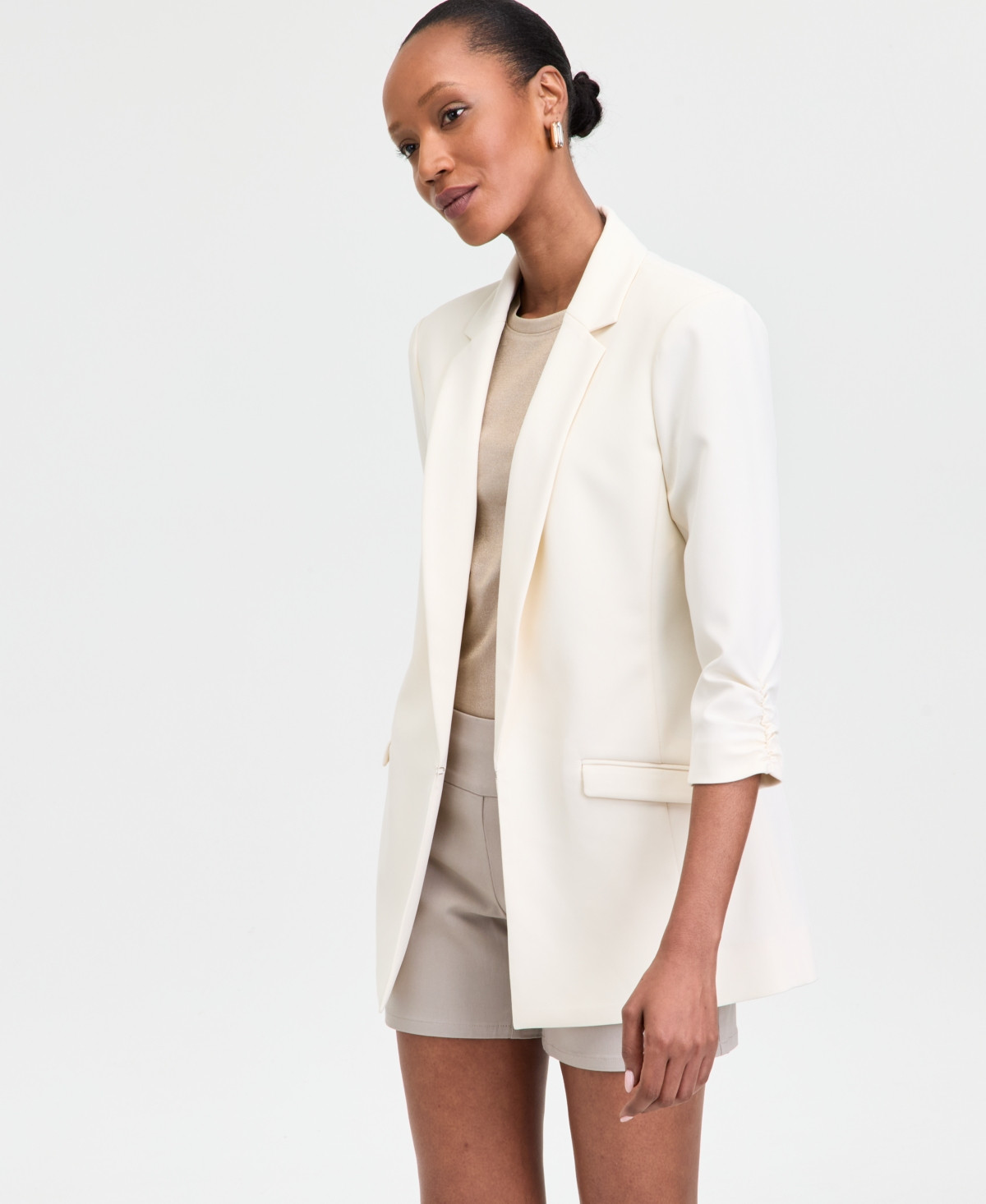 I.n.c. International Concepts Women's Menswear Blazer, Created for Macy's - Vintage Cre | Macy's