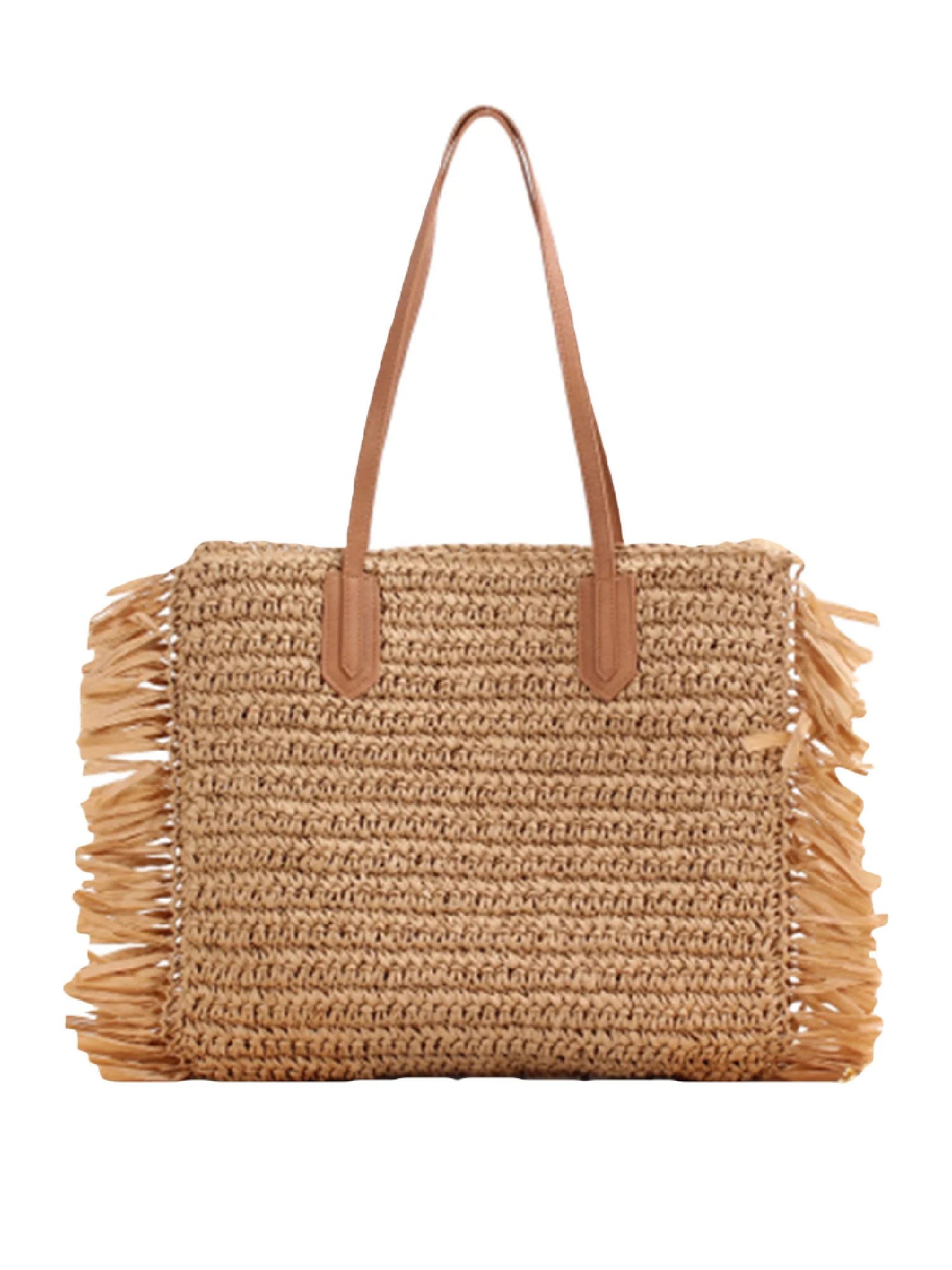 'Alissa' Rattan Tote Bag with Straw (2 Colors) | Goodnight Macaroon