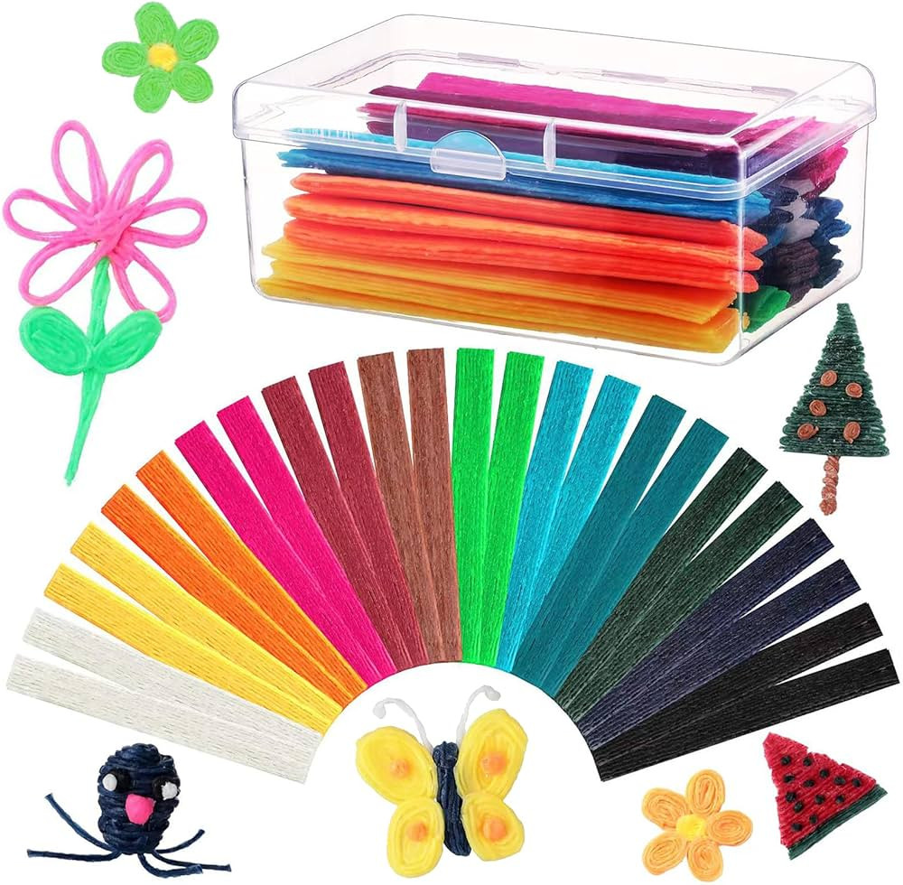 600 Pieces Wax Craft Sticks for Kids Bendable Sticky Yarn Molding Sculpting Sticks in 13 Colors w... | Amazon (US)