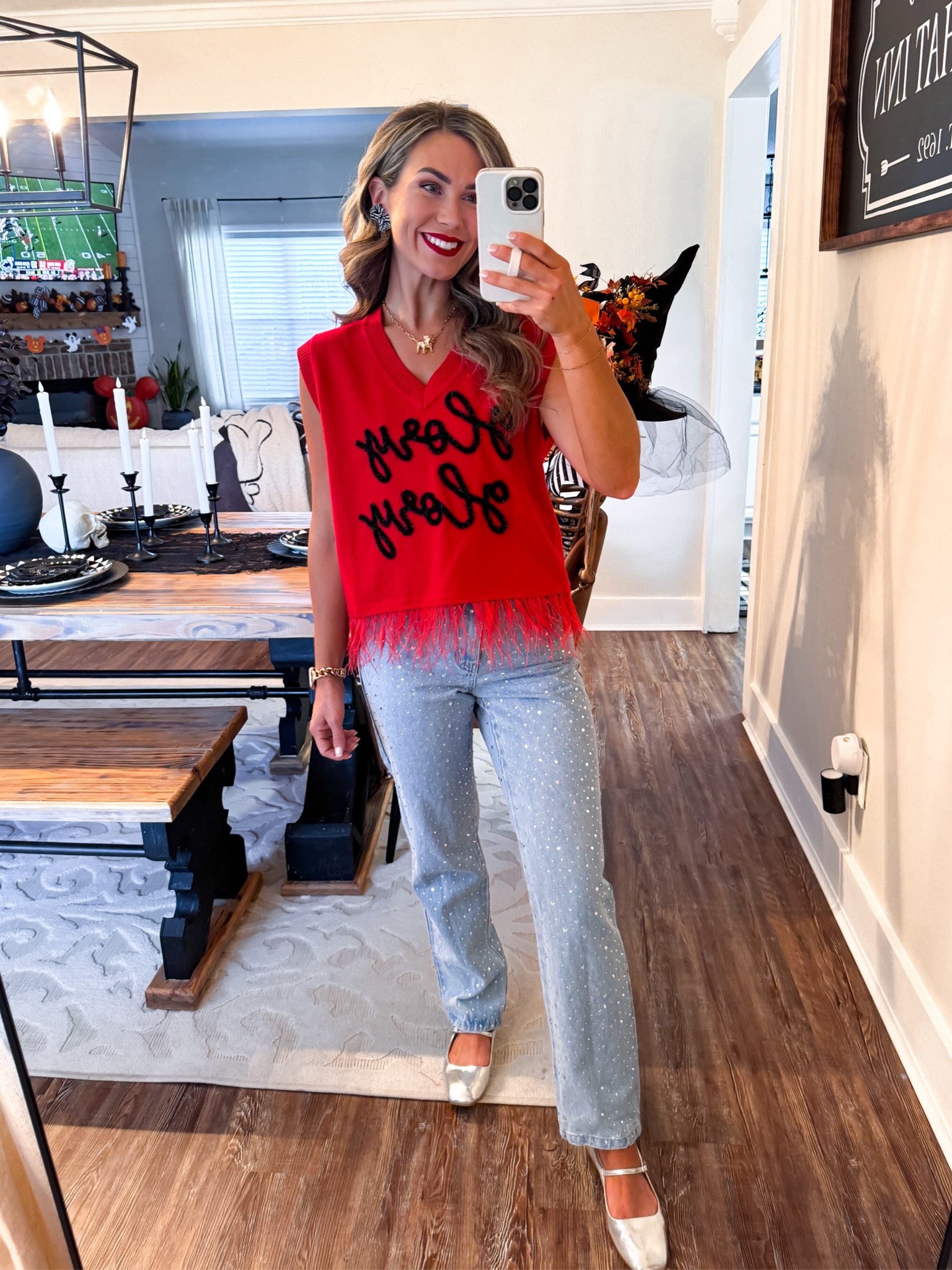 Game day fit ✔️ 

gameday. Ootd. Outfit inspo. Football outfit. Show me your mumu. Queen of sparkles. Target. 

#LTKShoeCrush #LTKU #LTKStyleTip