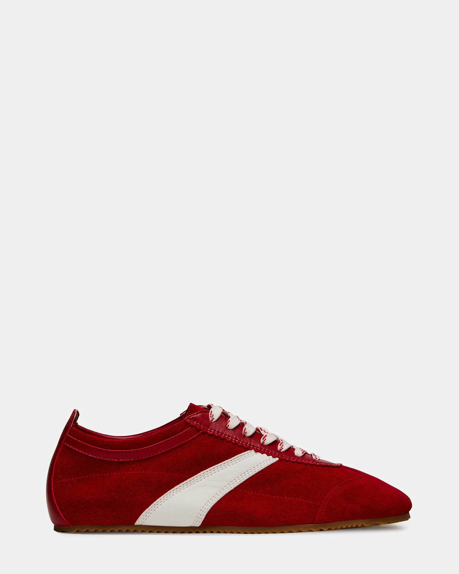 JUNA Red Low-Top Lace-Up Stripe Men's Sneaker | Steve Madden (US)