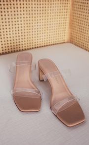 chinese laundry: yanti slide sandal - clear | RIFFRAFF