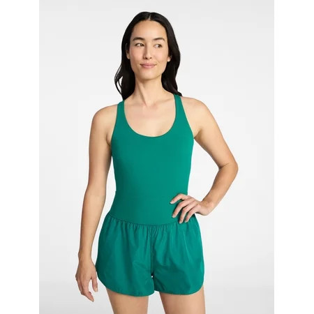Avia Women s Cross Back Active Romper Sizes XS-XXXL | Walmart (US)