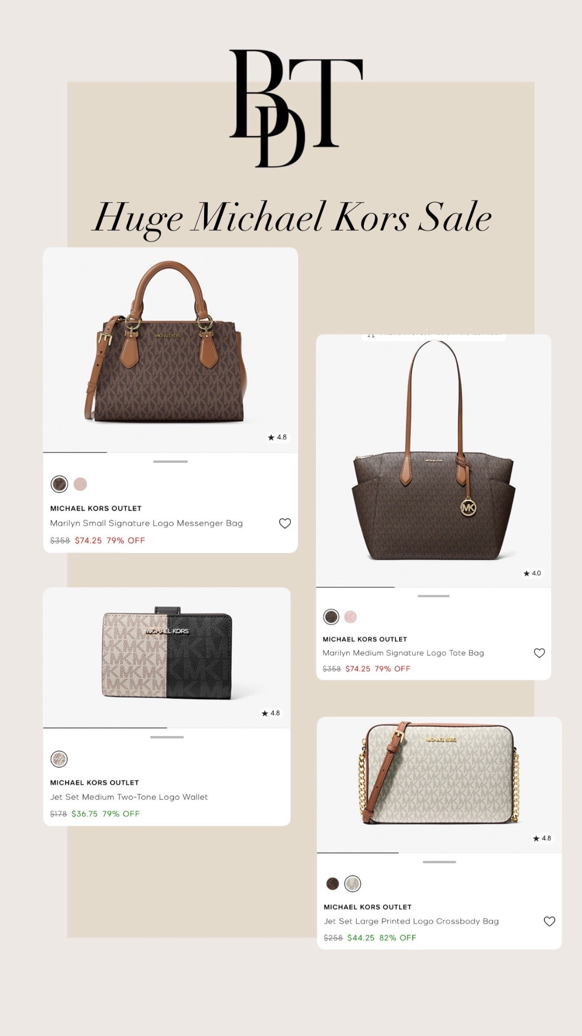 Michael Kors has a huge sale. Perfect to
Pick up gifts that are budget friendly 

#LTKHoliday #LTKmomlife #LTKGiftGuide