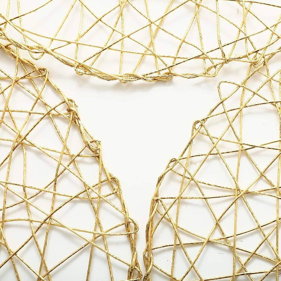 TigerChef 15" Round Woven Metallic Foil Shining Placemats, Charger Plates (Gold, 24) | Amazon (US)