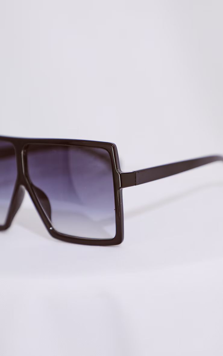 Black Gradient Oversized Sunglasses | PrettyLittleThing US