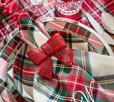 Beaded Bow Napkin Rings - Set of 4 | Pottery Barn (US)