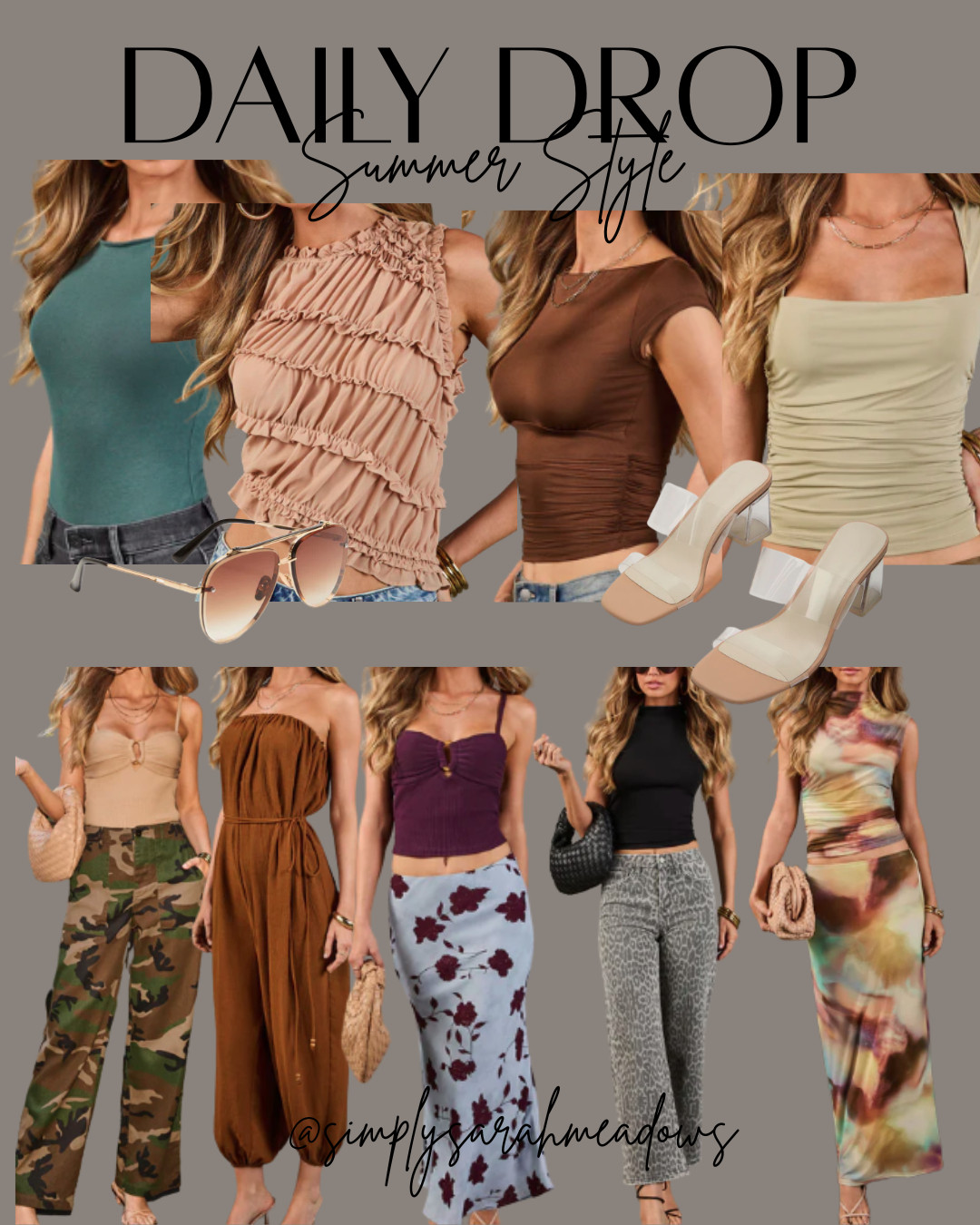These summer finds are giving effortless chic! From flattering tanks and breezy dresses to the perfect neutral heels and accessories, these pieces are easy to mix, match, and wear all season long. Whether you’re headed to brunch, date night, vacation, or just running errands in style, these are the staples you’ll reach for again and again. 🤎✨

Shop all my favorites in my LTK! Follow me for more daily outfit inspiration and affordable fashion finds. 🤍 #LTKStyle #LTKSummer #AffordableFashion #MomStyle #LTKSaleAlert #CasualChic 

 