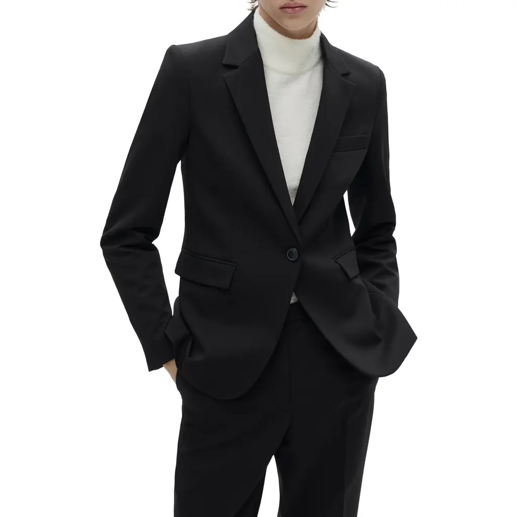 MANGO Fitted Suit Jacket in Black at Nordstrom, Size 22 | Nordstrom