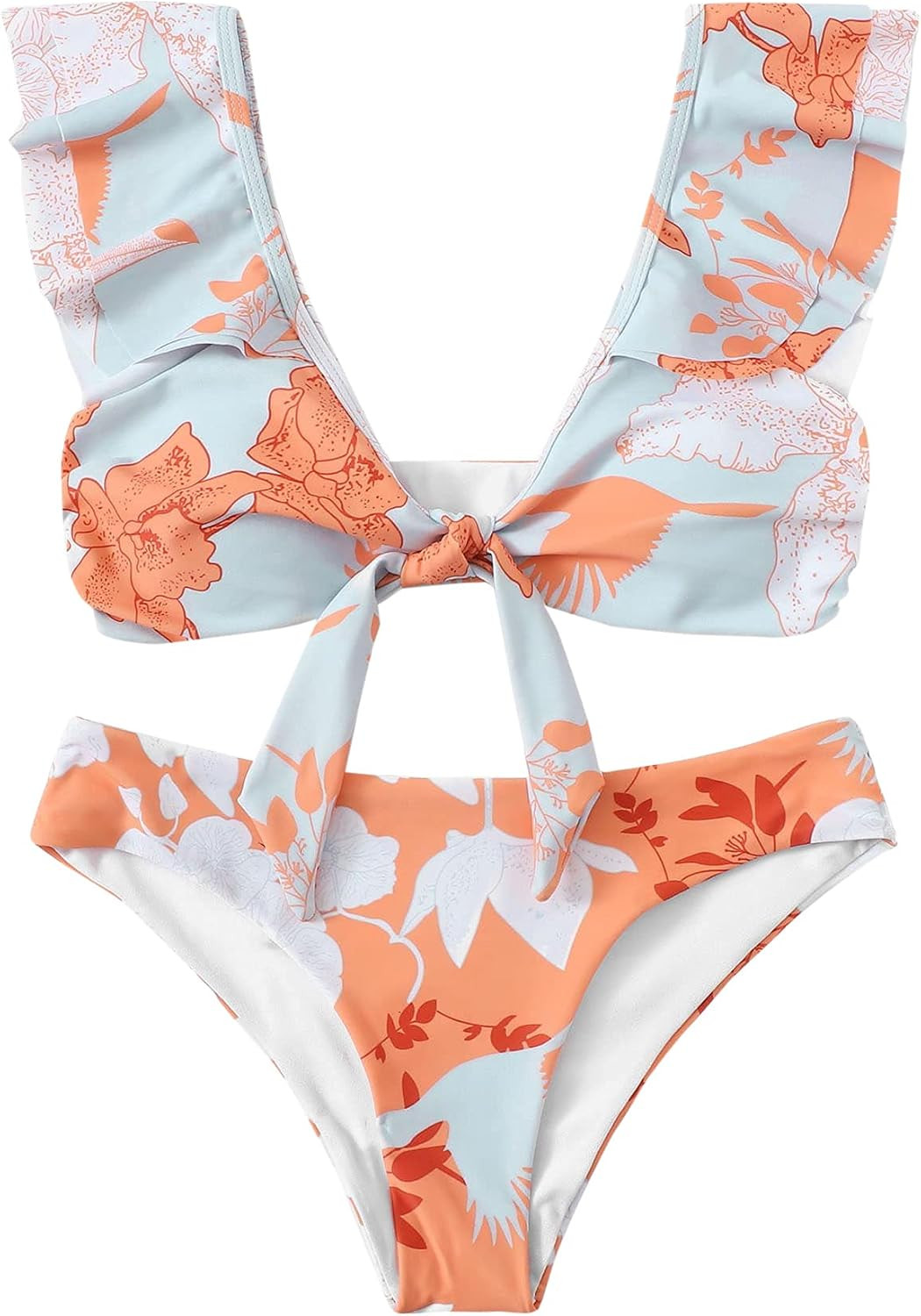 SOLY HUX Women's Ditsy Floral Print Triangle Bikini Bathing Suits Two Piece Swimsuits | Amazon (US)