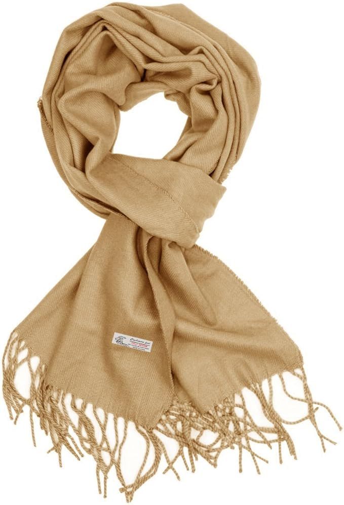 Plain Solid Color Cashmere Feel Classic Soft Luxurious Winter Scarf For Men Women | Amazon (US)