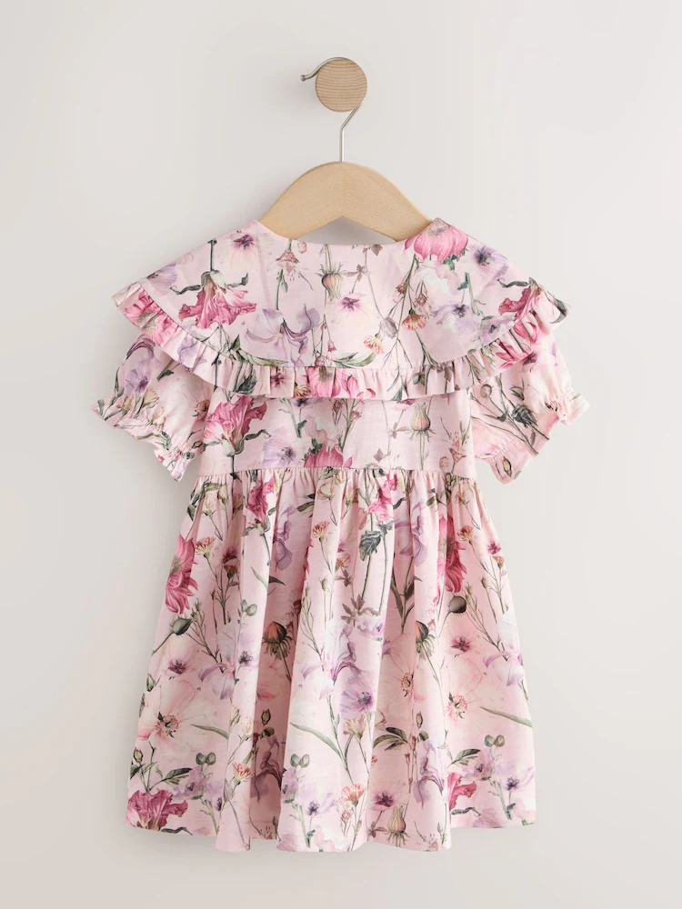 Floral Short Sleeve Collared Floral Dress (3mths-7yrs) | Next US