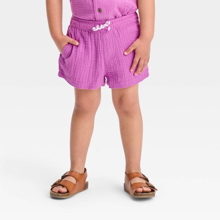 Toddler Pull-On Gauze Woven Shorts - Cat & Jack™ Lilac Purple | Target