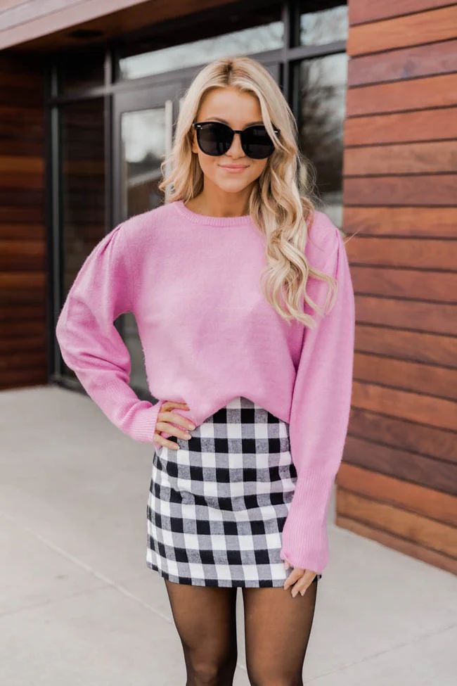 Lost In Time Pink Sweater | The Pink Lily Boutique