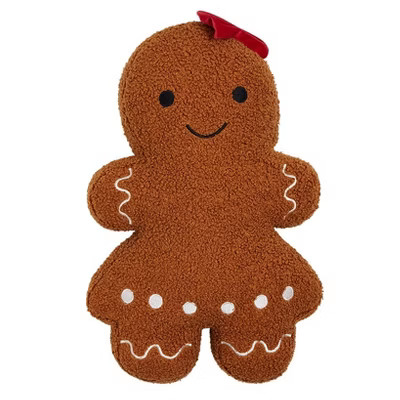 The Lakeside Collection Christmas Shaped Accent Pillows - Gingerbread Woman | Target