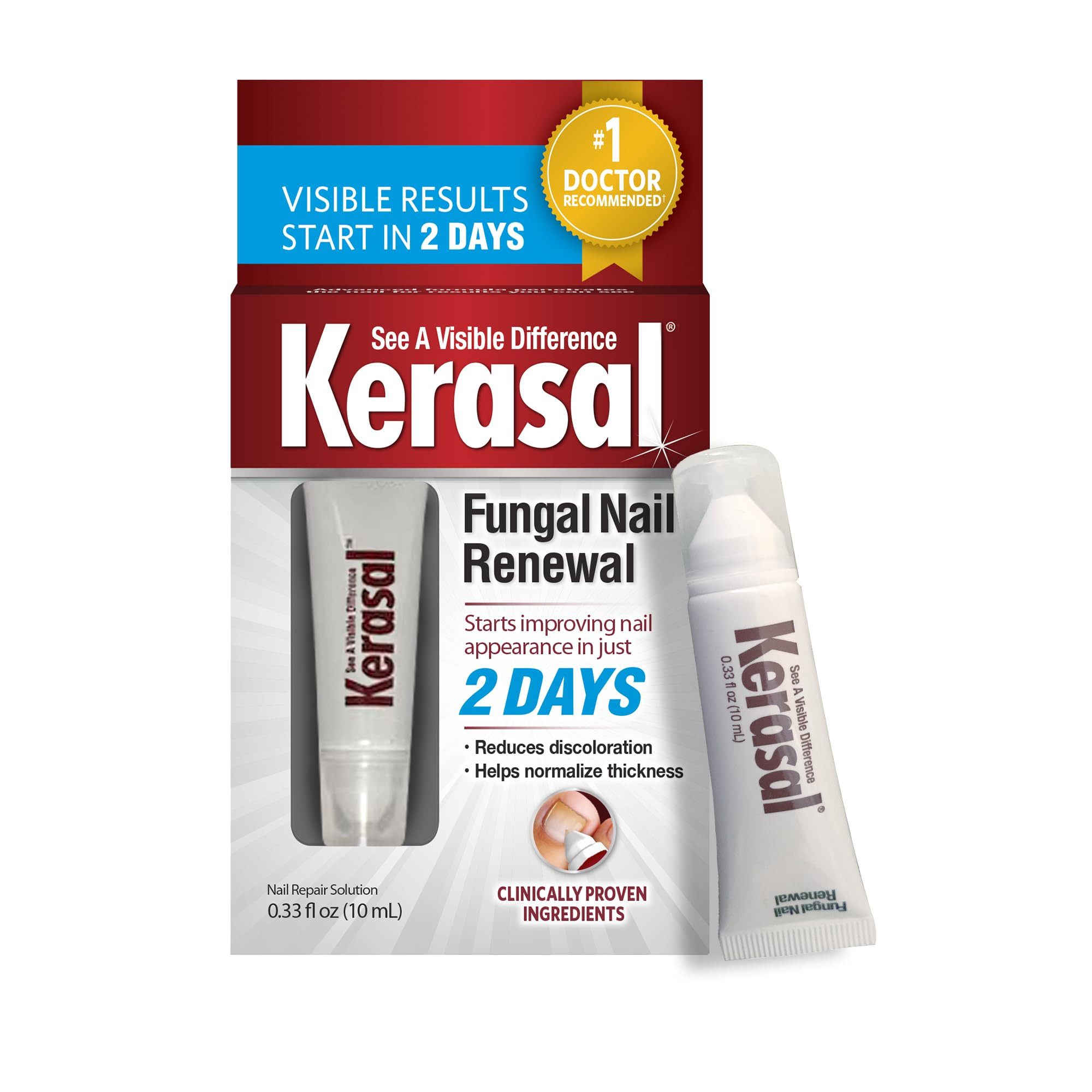 Kerasal Nail Renewal, Restores Appearance of Discolored or Damaged Nails, 0.33 fl oz (Packaging M... | Amazon (US)