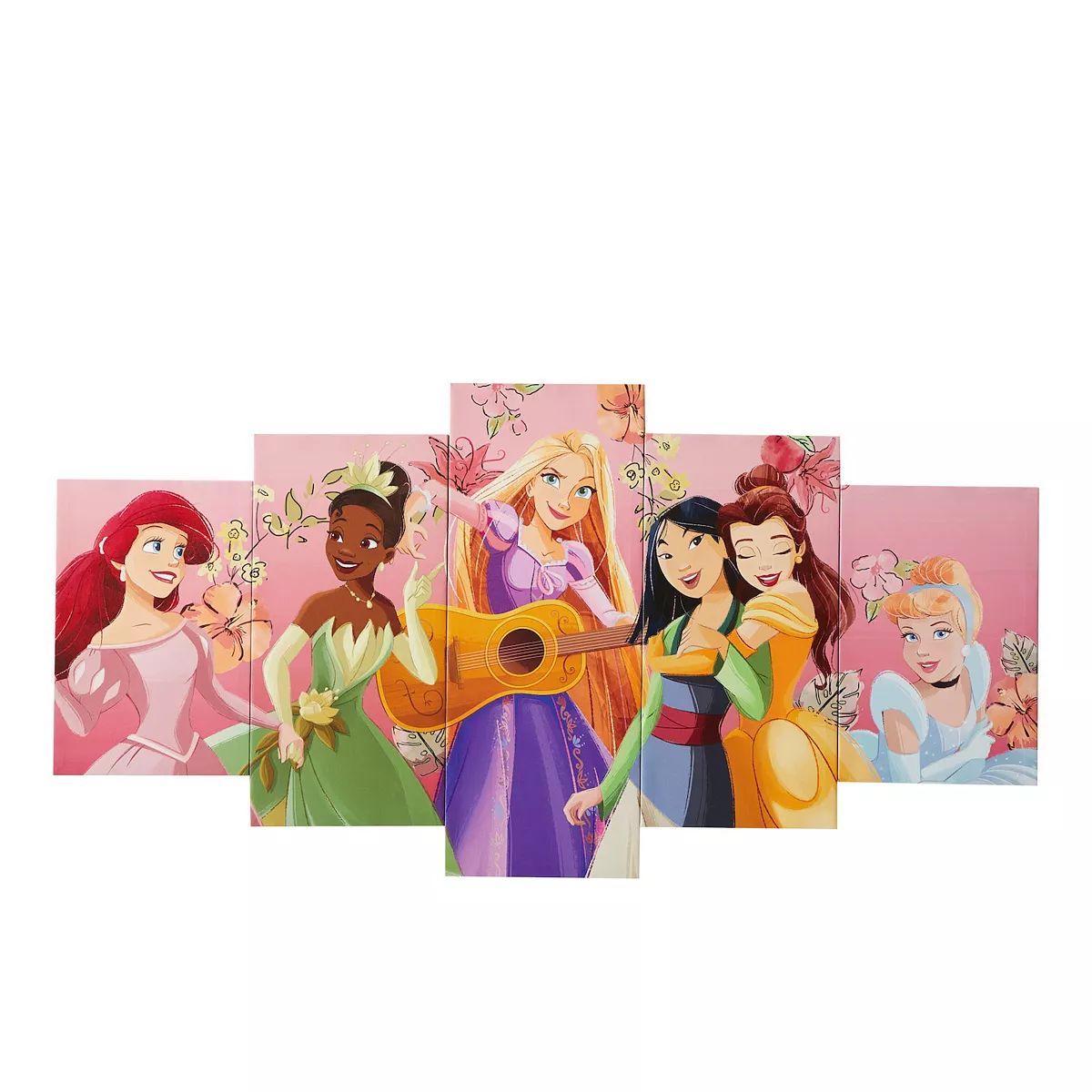 Disney Princess Idea Nuova Floral Canvas Wall Art 5-piece Set | Kohl's