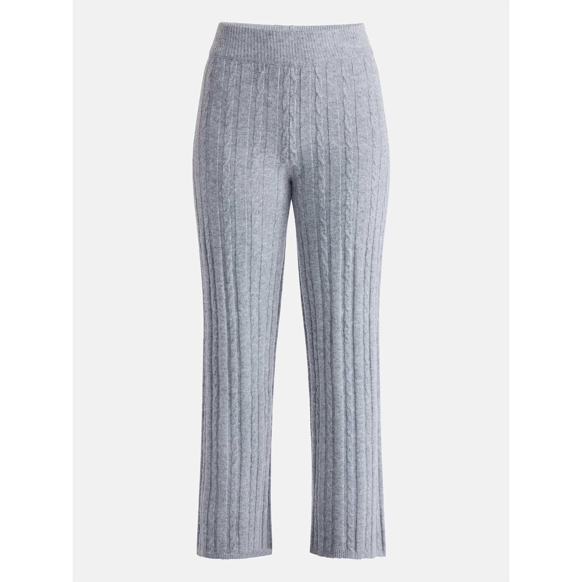 No Boundaries Cable Knit Sweater Wide Leg Pants, 30'' Inseam, Women's | Walmart (US)