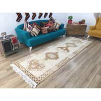 Neutral Rug, Handmade Vintage Hallway Entryway 3.9x11.8 Ft, Antique Turkey Carpet, Boho Rk 10176 | Etsy (US)