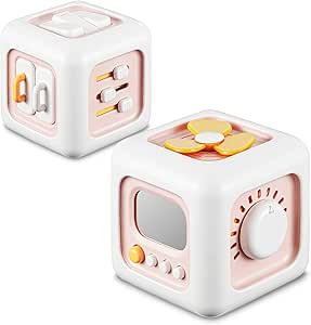 Busy Cube Toys for 1 Year Old Girl Gifts, Montessori Toys for Baby Girl, Travel Sensory Toys for ... | Amazon (US)