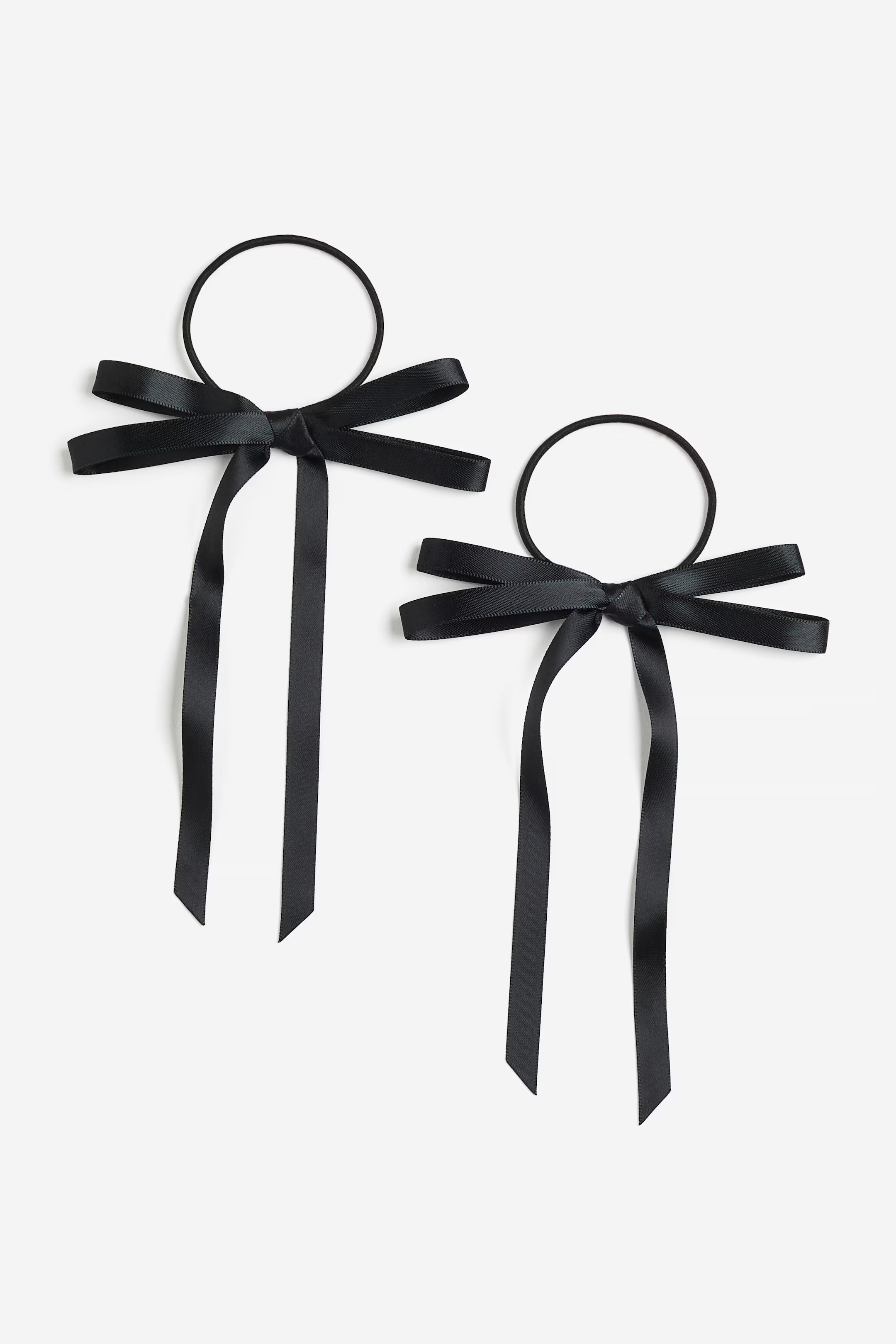 2-pack bow-detail hair elastics | H&M (US + CA)