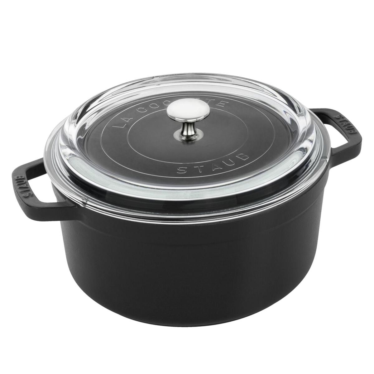 Staub 4-Quart Enameled Cast Iron Cocotte with Glass Lid - 20713647 | HSN | HSN
