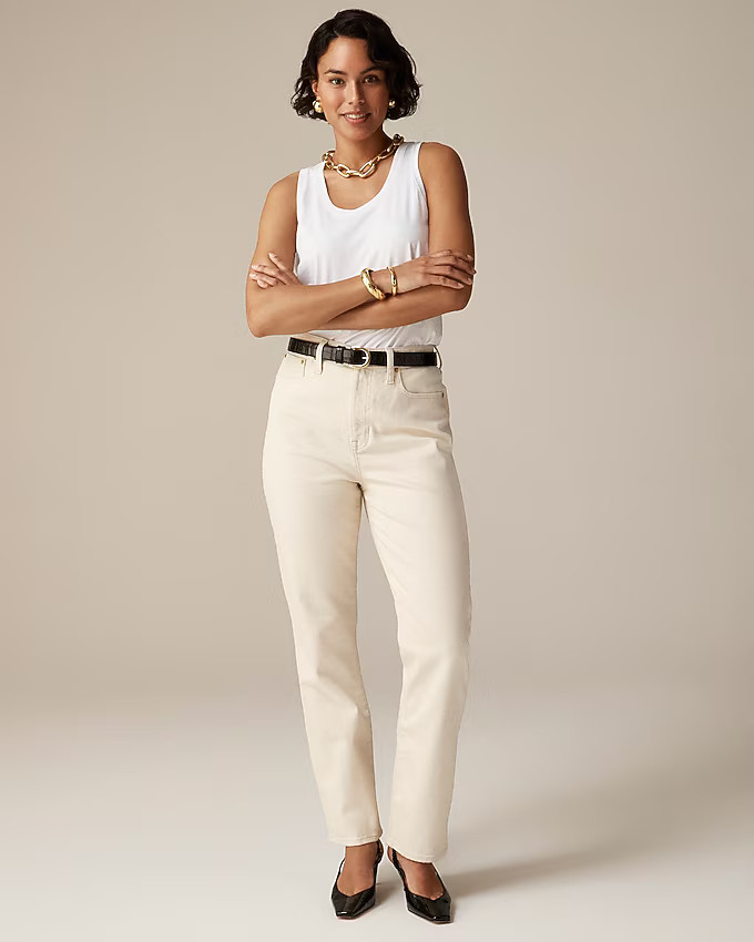 Classic straight jean in ecru | J. Crew US