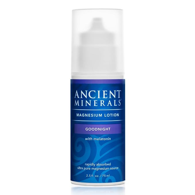Ancient Minerals Magnesium Lotion Goodnight night cream contains melatonin with magnesium chlorid... | Amazon (US)
