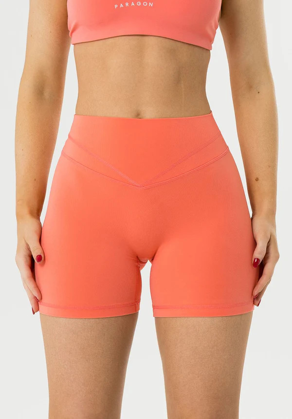 Reluna™ Icon High-Rise Sculptseam® Plus Short 5” Juicy Peach | Paragon Fitwear