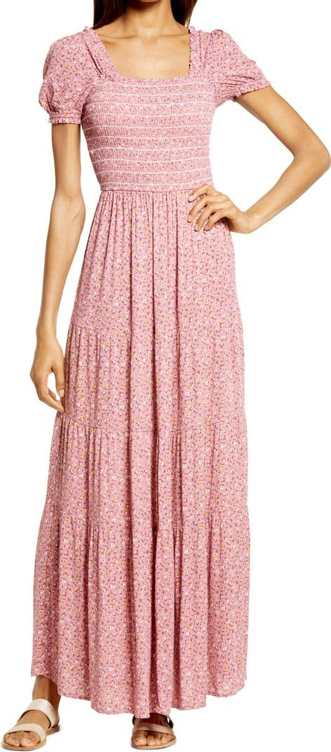 Puff Sleeve Maxi Dress | Nordstrom