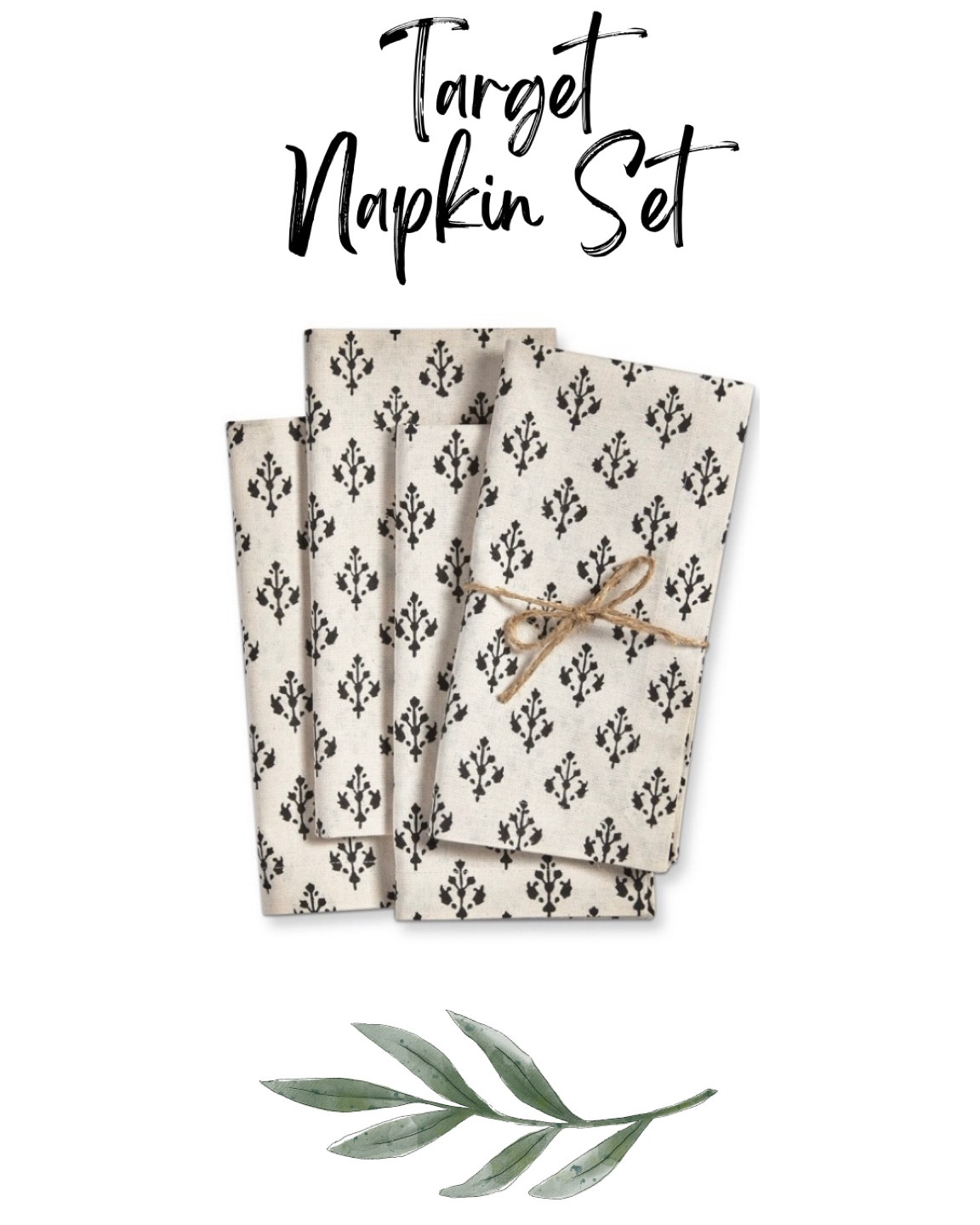 Loving the pattern on this set of napkins from Target! 🖤 My fave! 🌿

#LTKSeasonal #LTKStyleTip #LTKHome